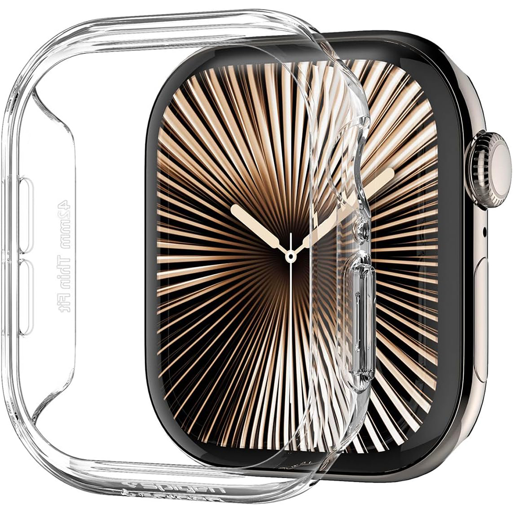 Etui Spigen Thin Fit do Apple Watch 10 (42 mm), przezroczyste